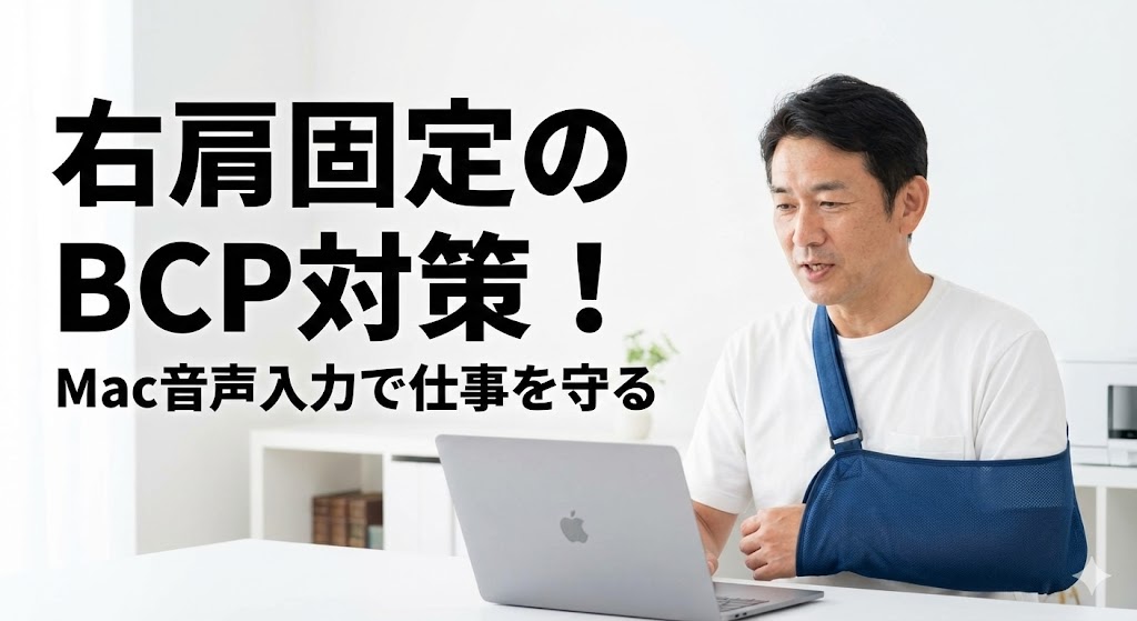 【BCP投資】右肩固定は「業務停止リスク」。FPがMacの「音声入力」に全振りした理由